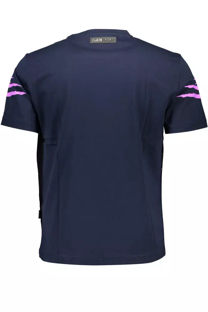 Blauw katoenen T-shirt