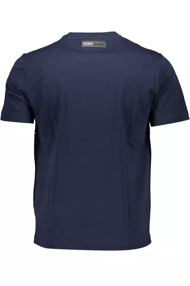 Blauw katoenen T-shirt