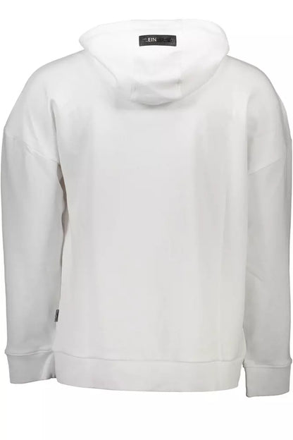 Elegante sudadera con capucha blanca con detalles en contraste