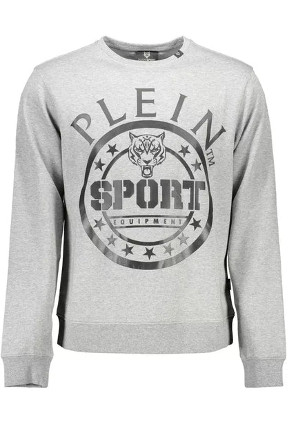 Sleek Gray Long-Sleeved Sweatshirt