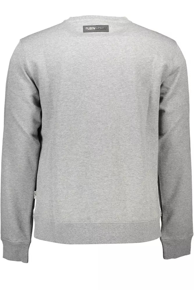 Elegante sudadera gris de manga larga