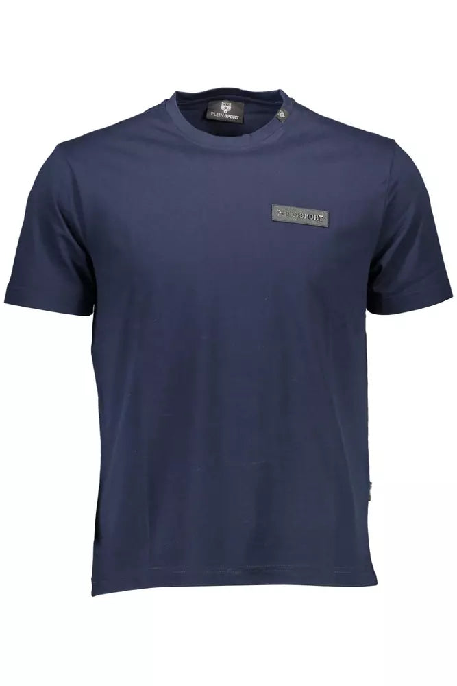 Blauw katoenen T-shirt