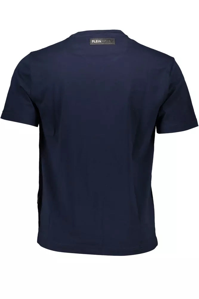 Blauw katoenen T-shirt