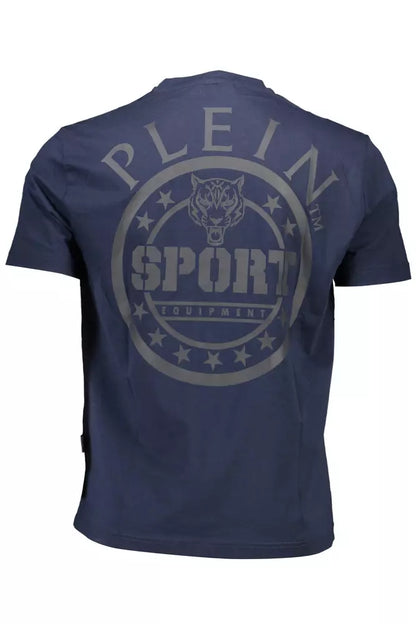 Blauw katoenen T-shirt