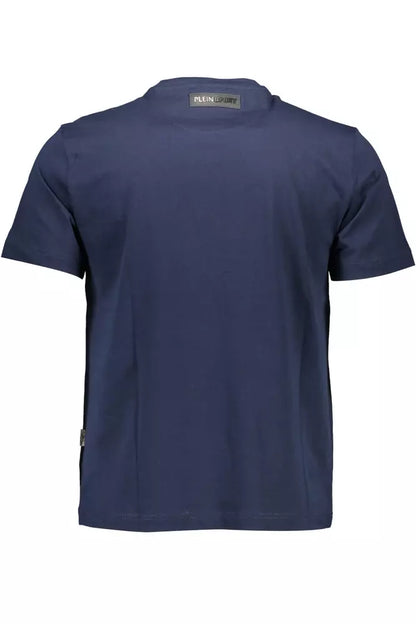 Blauw katoenen T-shirt