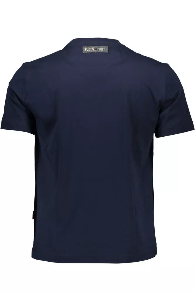 Blauw katoenen T-shirt