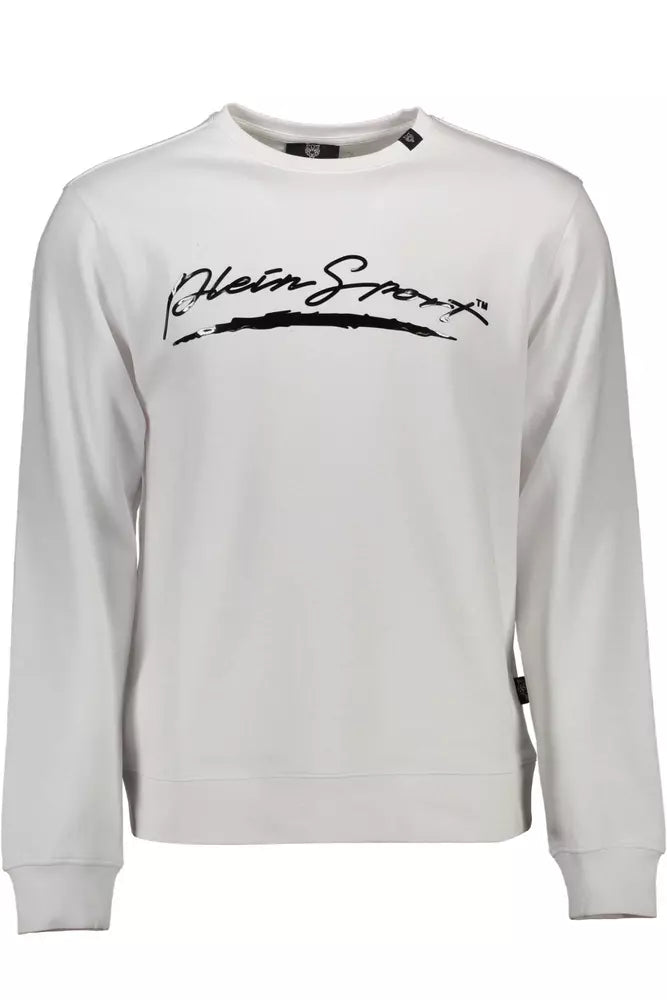 Elegante sudadera con gráfico blanco para hombre