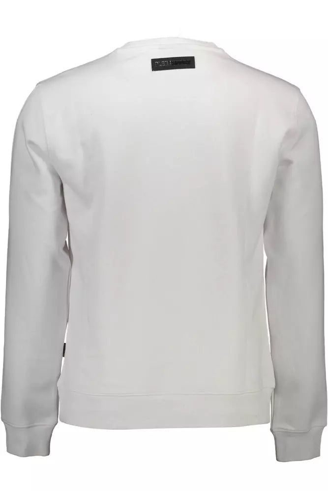 Elegante sudadera con gráfico blanco para hombre