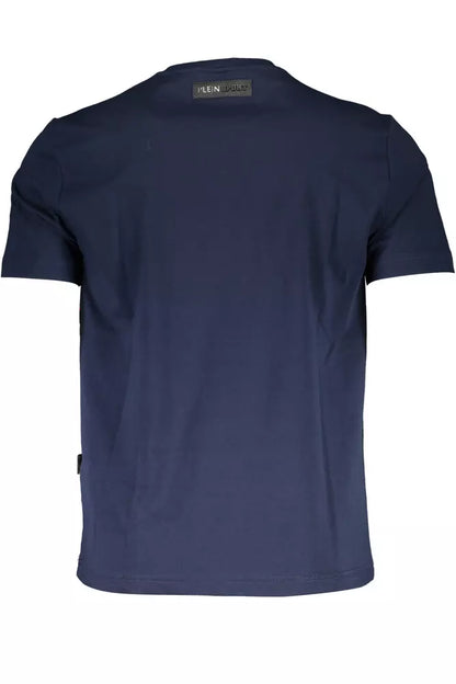 Blauw katoenen T-shirt