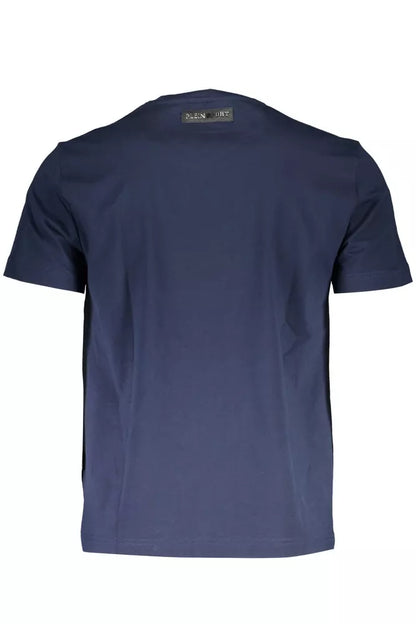 Blauw katoenen T-shirt