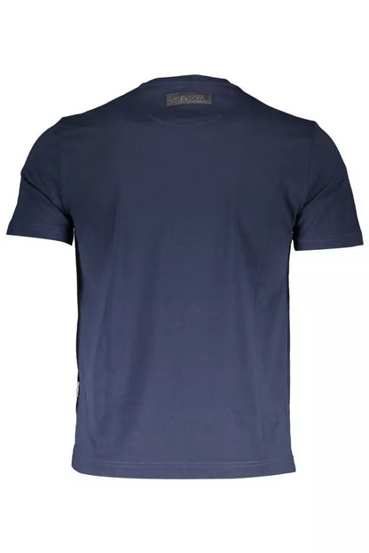 Blauw katoenen T-shirt