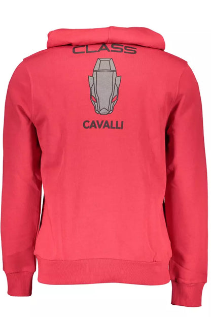 Elegant Pink Hooded Sweatshirt with Logo