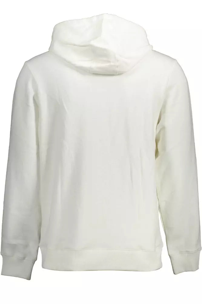 Sudadera con capucha blanca eco-chic con estampado icónico