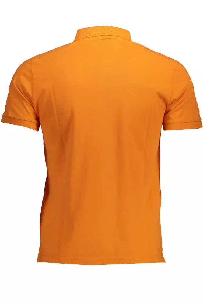 Sunset Orange Short-Sleeved Polo Shirt