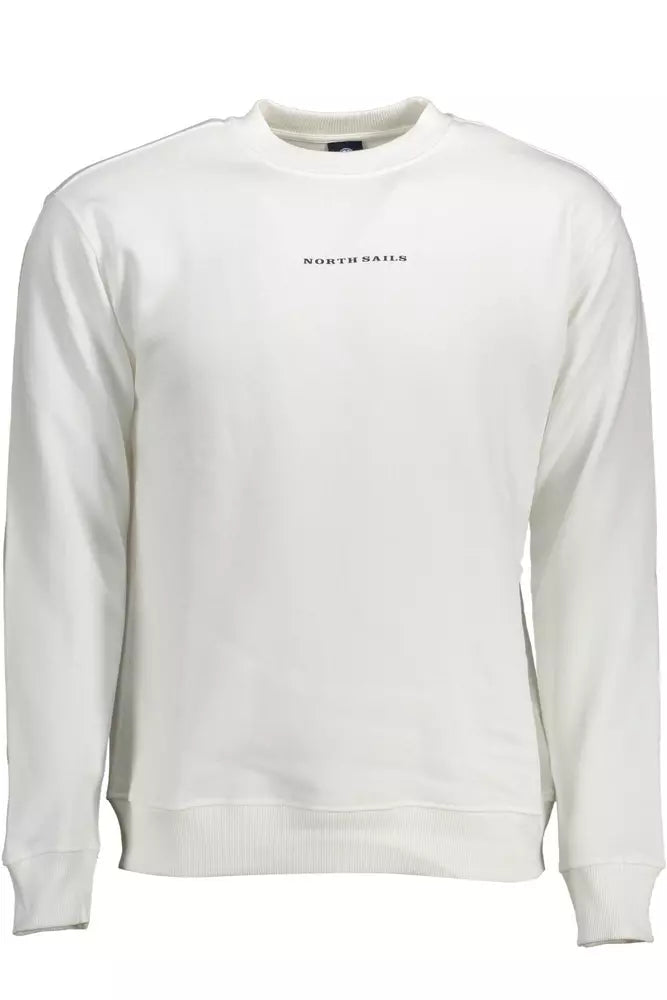 Elegant White Cotton Sweater for Men