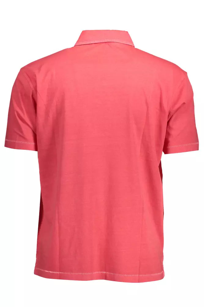 Elegant Pink Cotton Polo Shirt