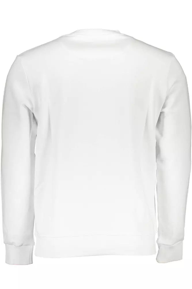 Sleek White Long-Sleeved Sweatshirt