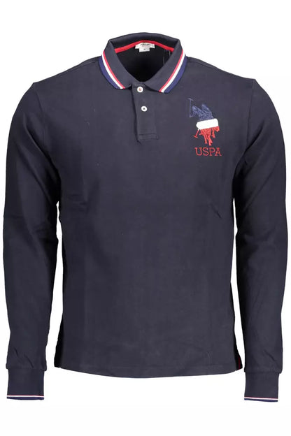 Classic Long-Sleeved Polo - Contrasting Accents