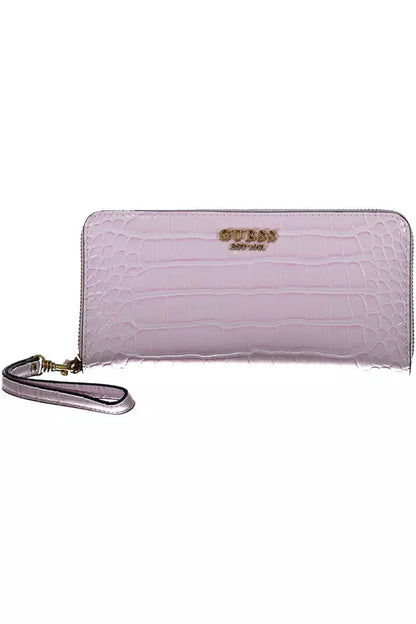 Cartera rosa elegante con amplio almacenamiento