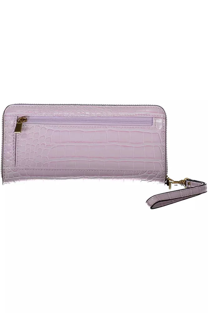 Cartera rosa elegante con amplio almacenamiento