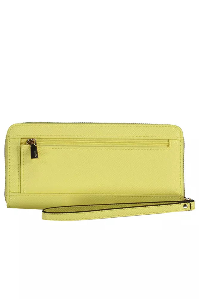 Cartera compacta chic de polietileno amarillo