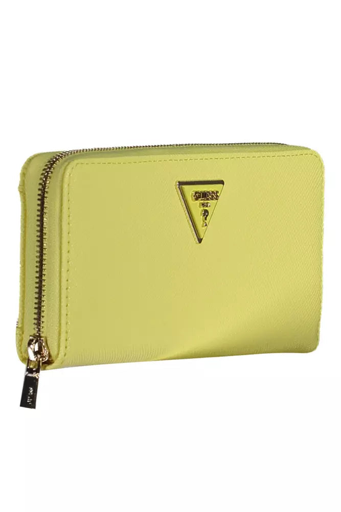 Cartera compacta chic de polietileno amarillo