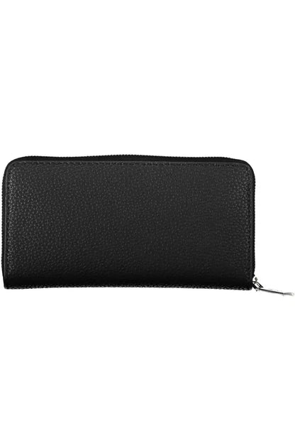 Black Polyester Women Wallet