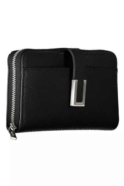 Black Polyester Women Wallet