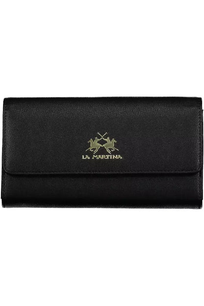 Elegant Black Polyethylene Wallet with Logo