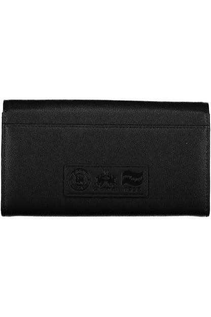 Elegant Black Polyethylene Wallet with Logo