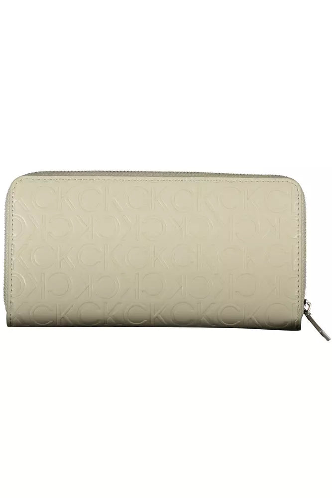 Beige Polyethylene Women Wallet