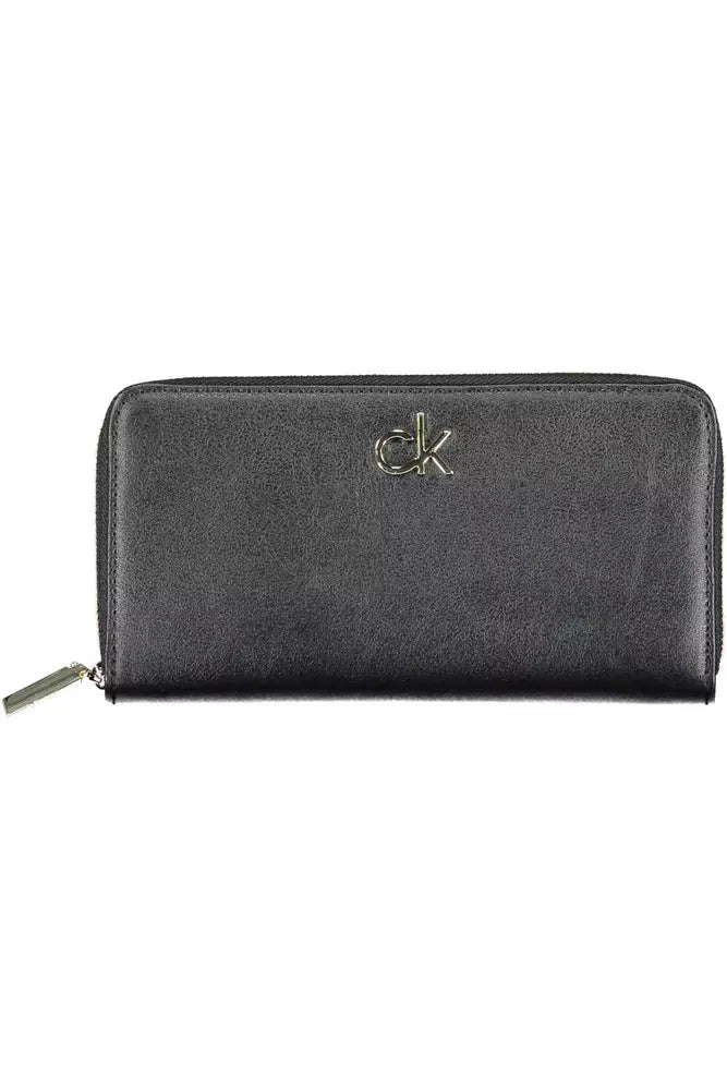 Black Polyvinylchloride Women Wallet