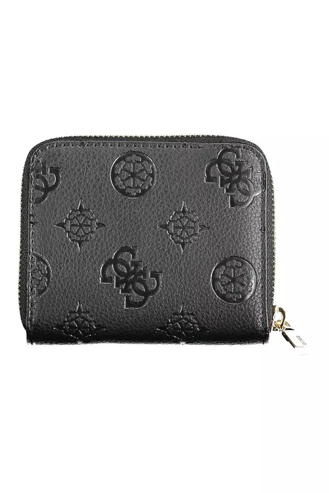 Elegant Black Wallet with Contrasting Details