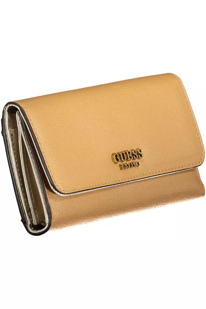 Elegant Beige Polyethylene Women's Wallet