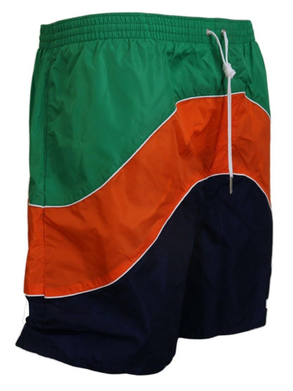 Bóxer tipo shorts de baño estampado multicolor