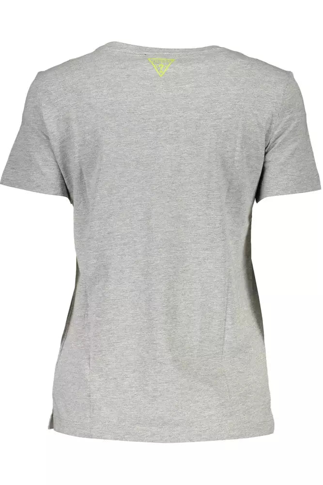 Gray Cotton Women T-Shirt