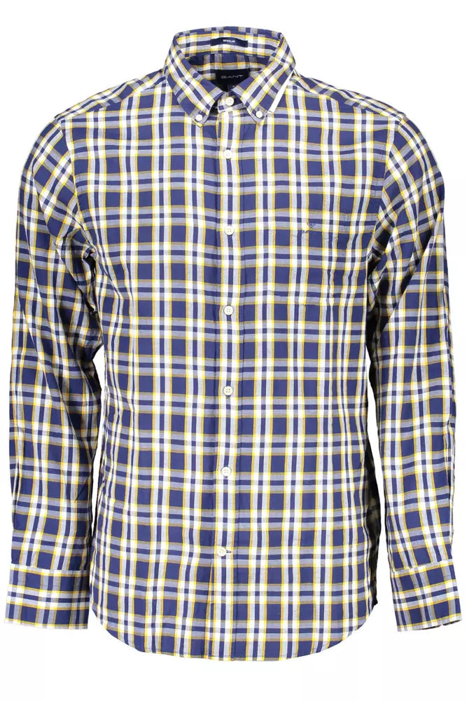 Refined Blue Cotton Long Sleeve Shirt