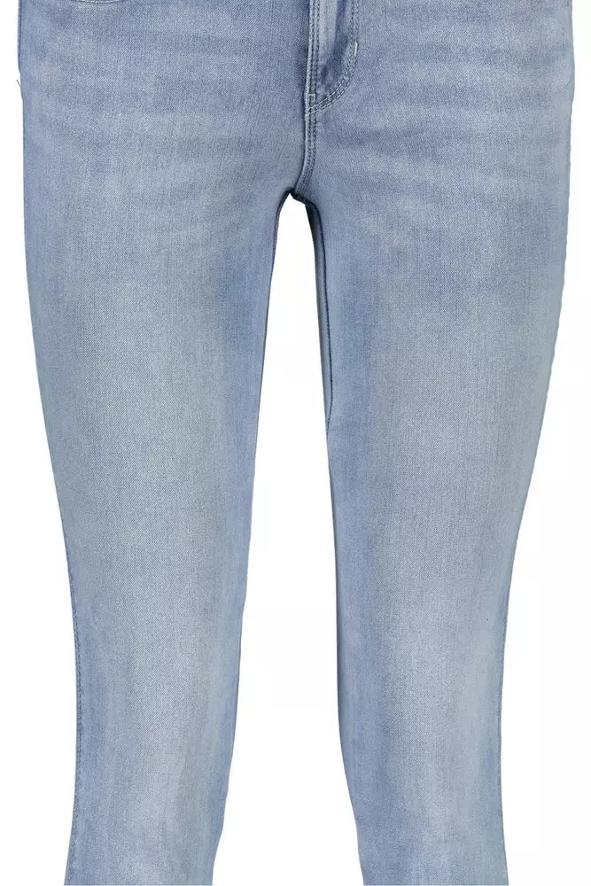 Lichtblauwe katoenen jeans en broek