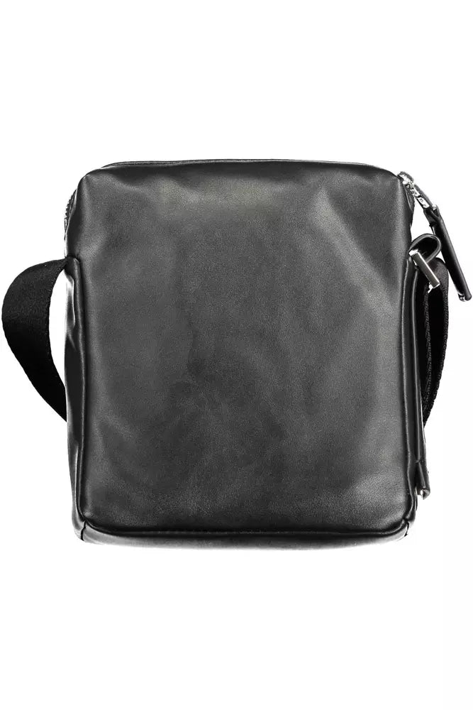 Black Polyester Men Shoulder Bag