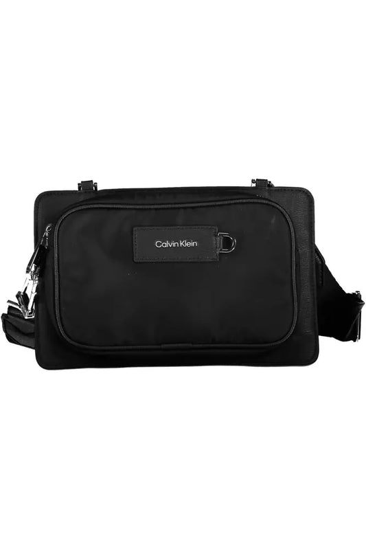 Black Polyester Men Shoulder Bag