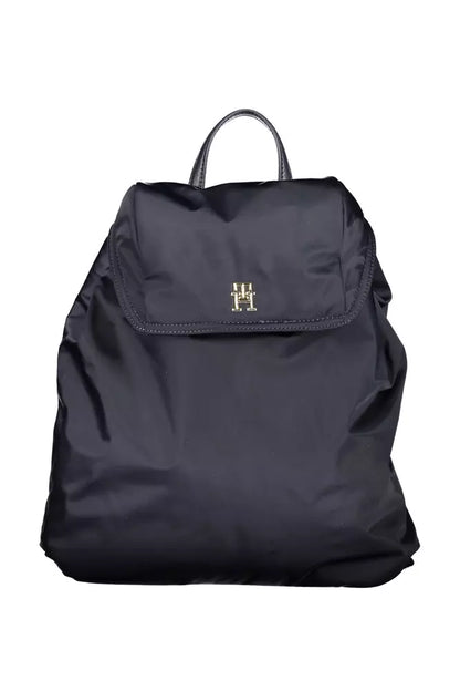 Blue Polyester Women Backpack