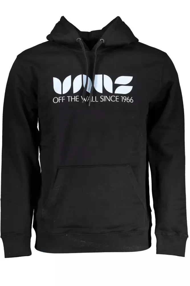 Elegant Long-Sleeved Hooded Sweatshirt in Black