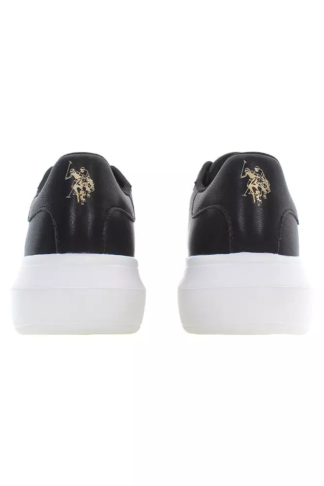 Black Polyester Women Sneaker