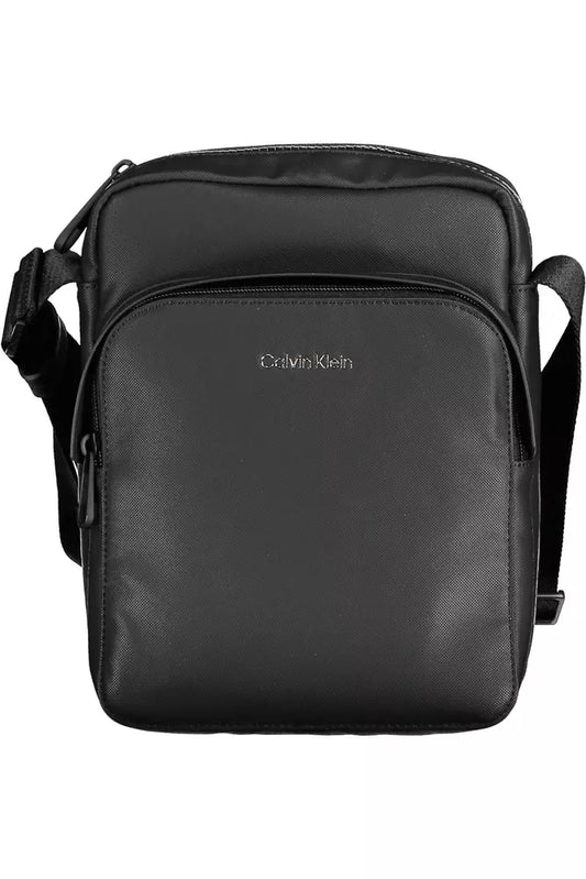 Black Polyester Men Shoulder Bag