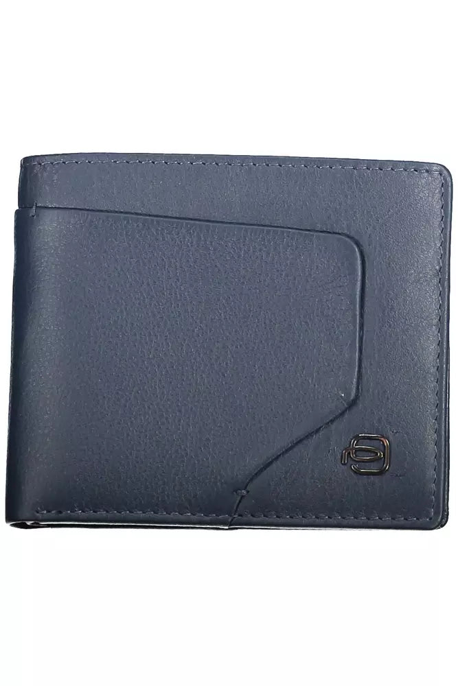 Sleek Dual-Compartment Leather Wallet with RFID Block