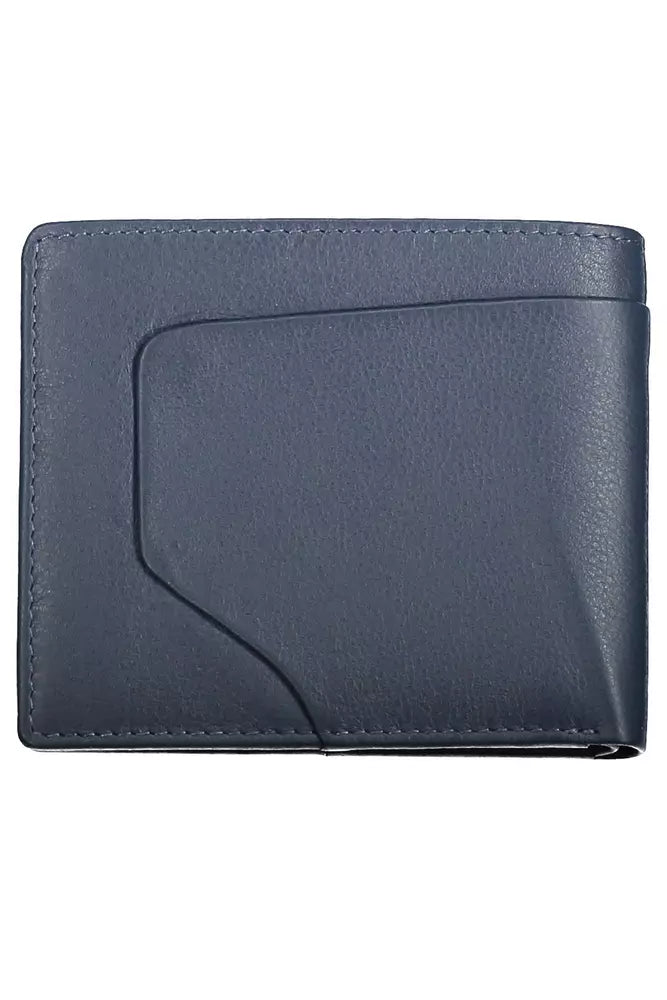 Sleek Dual-Compartment Leather Wallet with RFID Block