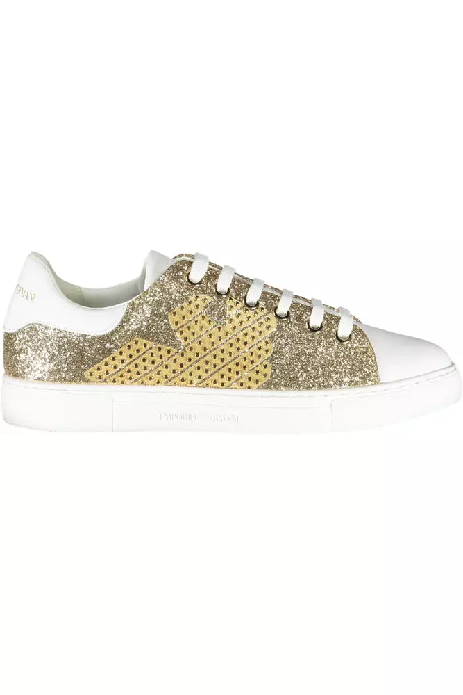 Gouden polyester sneaker