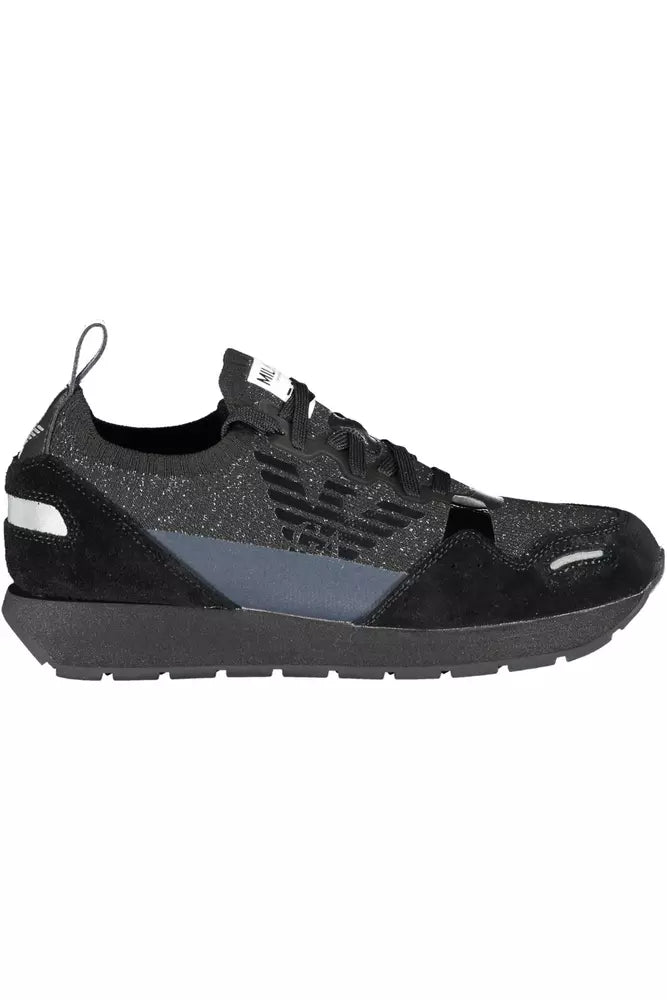 Zwarte polyester sneaker