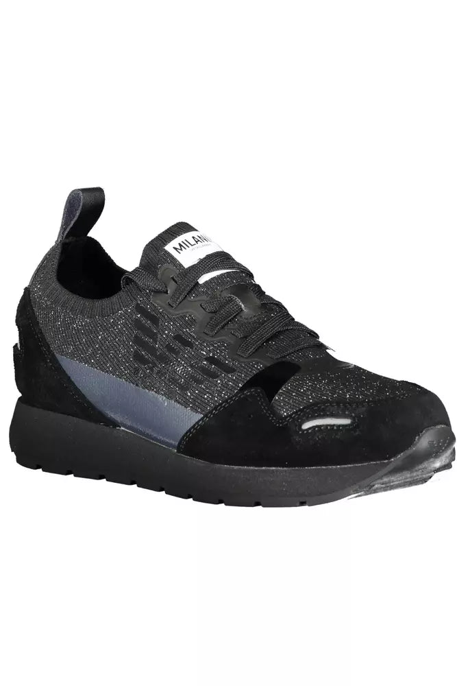 Zwarte polyester sneaker