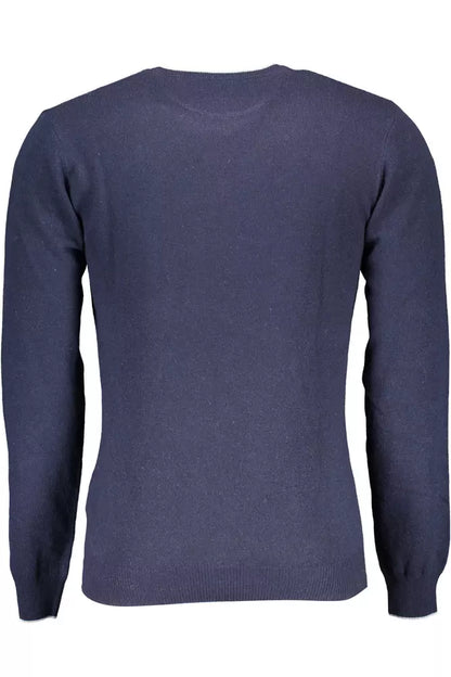 Classic Blue Wool-Blend Slim Sweater